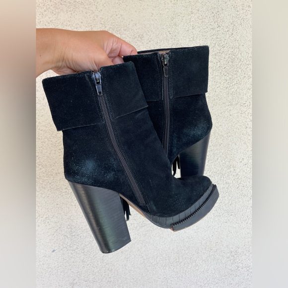 Jeffrey Campbell Ibiza Suede Fringe Boots Black (Size 6) - Picture 3 of 6